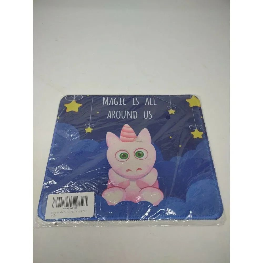 Pink Unicorn Mouse Pad 8 x 9.5 "Magic is All around us" Cute Gift Idea